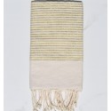 Klassisches Cremeweiß Gold Lurex Fouta