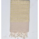 Klassisches Beige Gold Lurex Fouta