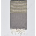 Klassisches Taupe Gold Lurex Fouta