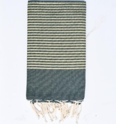 Bottle Green Gold Lurex Classic Fouta