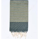 Flaschengrün Gold Lurex Klassische Fouta