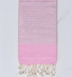 Rosa Silber Lurex Klassische Fouta