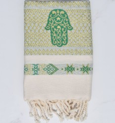 Fouta khomsa vert