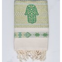 Fouta khomsa vert