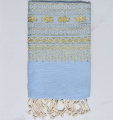 Fouta khomsa bleu clair