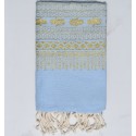 Fouta khomsa bleu clair