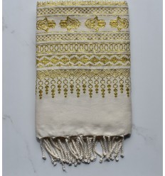 Fouta khomsa doré