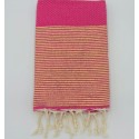 Fuchsia Pink Gold Lurex Honeycomb Fouta