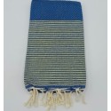 Blaue Gold Lurex Waben Fouta
