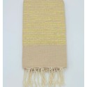 Sand Beige Gold Lurex Classic Fouta