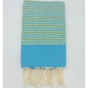 Classic Azure Blue Gold Lurex Fouta