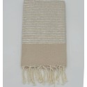 Silver Lurex Taupe Fouta