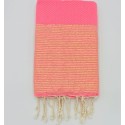 Fluorescent Pink Honeycomb Fouta Golden Fluorescent Pink Lurex