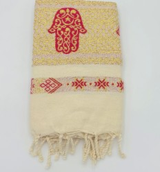 Fouta khomsa rouge