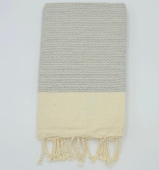 Fouta PIQUE-PIQUE gris