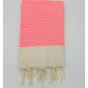 Fouta Pique-Pique rose fluo