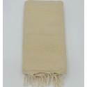 Jeté beige clair avec lurex