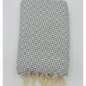 Jeté de canapé papillon gris foncé