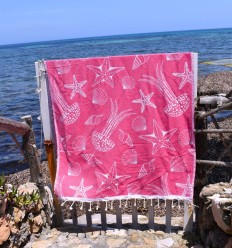 Fouta Fidji rose fuchsia 2
