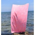 Fouta Étoile de mer rose fluo