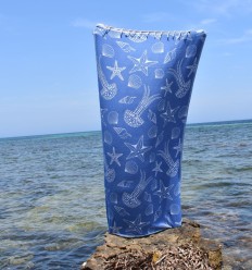 Fouta Étoile de mer bleu