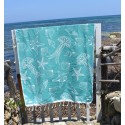 Fouta Étoile de mer vert Sarcelle