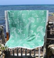 Fouta Étoile de mer vert 2
