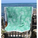 Fouta Fidji vert