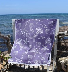 Fouta Fidji mauve 2