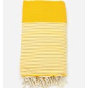 Grande fouta nid d'abeille jaune foncé