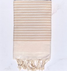 Fouta zèbre beige