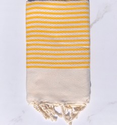Fouta zèbre jaune foncé