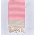 Fouta zèbre rose fluo