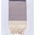Fouta zèbre mauve