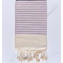 Fouta zèbre parme