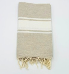Serviette de plage beige clair