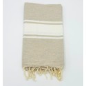 Serviette de plage beige clair