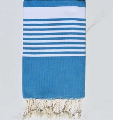 Fouta arthur bleu céruléen
