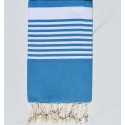Fouta arthur bleu céruléen