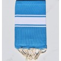 Fouta plate bleu azur moyen