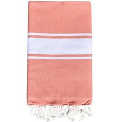 fouta plate rose saumon