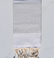 Fouta Blanc Lurex Argent