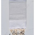 Fouta Blanc Lurex Argent