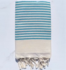 Fouta zèbre vert sarcelle