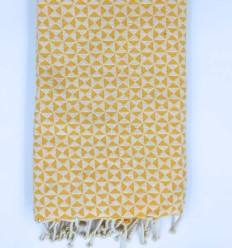 Fouta papillon jaune moutarde-FOUTA TUNISIA