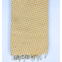 Fouta papillon jaune moutarde