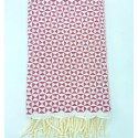 Fouta papillon bordeaux