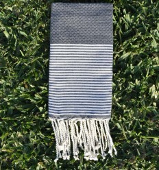 Fouta enfant gris foncé