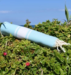 Fouta plate bleu ciel 2