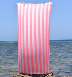 Fouta Alaska rose fluo